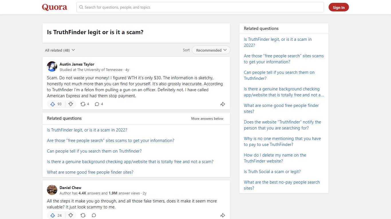 Is TruthFinder legit or is it a scam? - Quora
